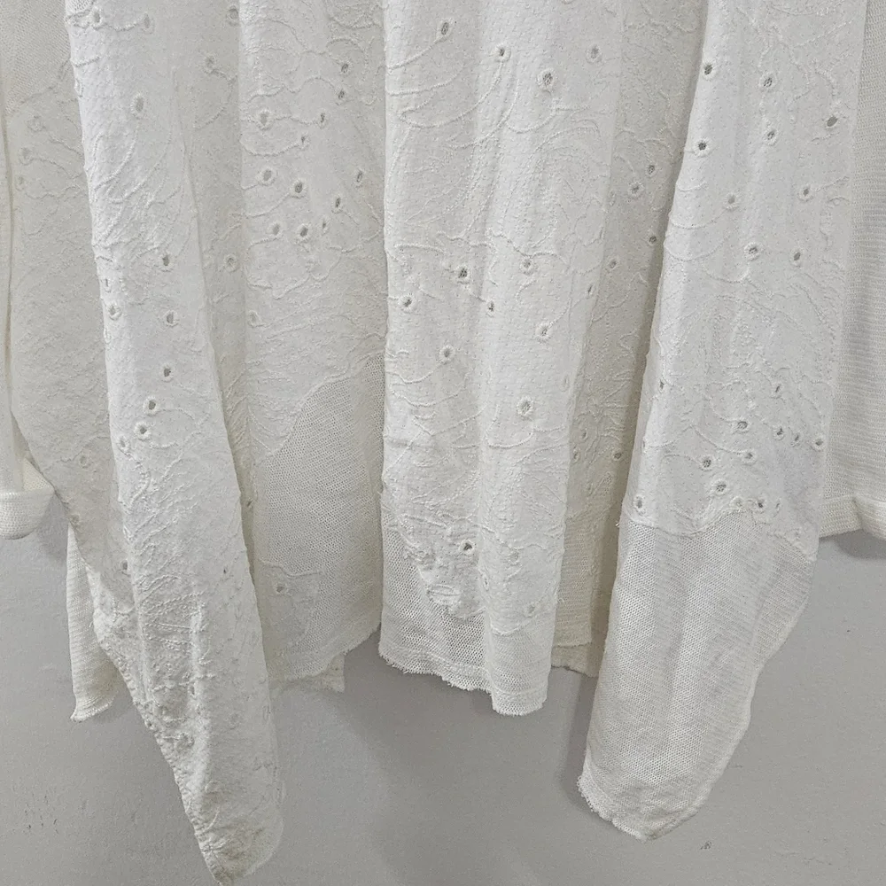 Free People Cotton Eyelet Sweater